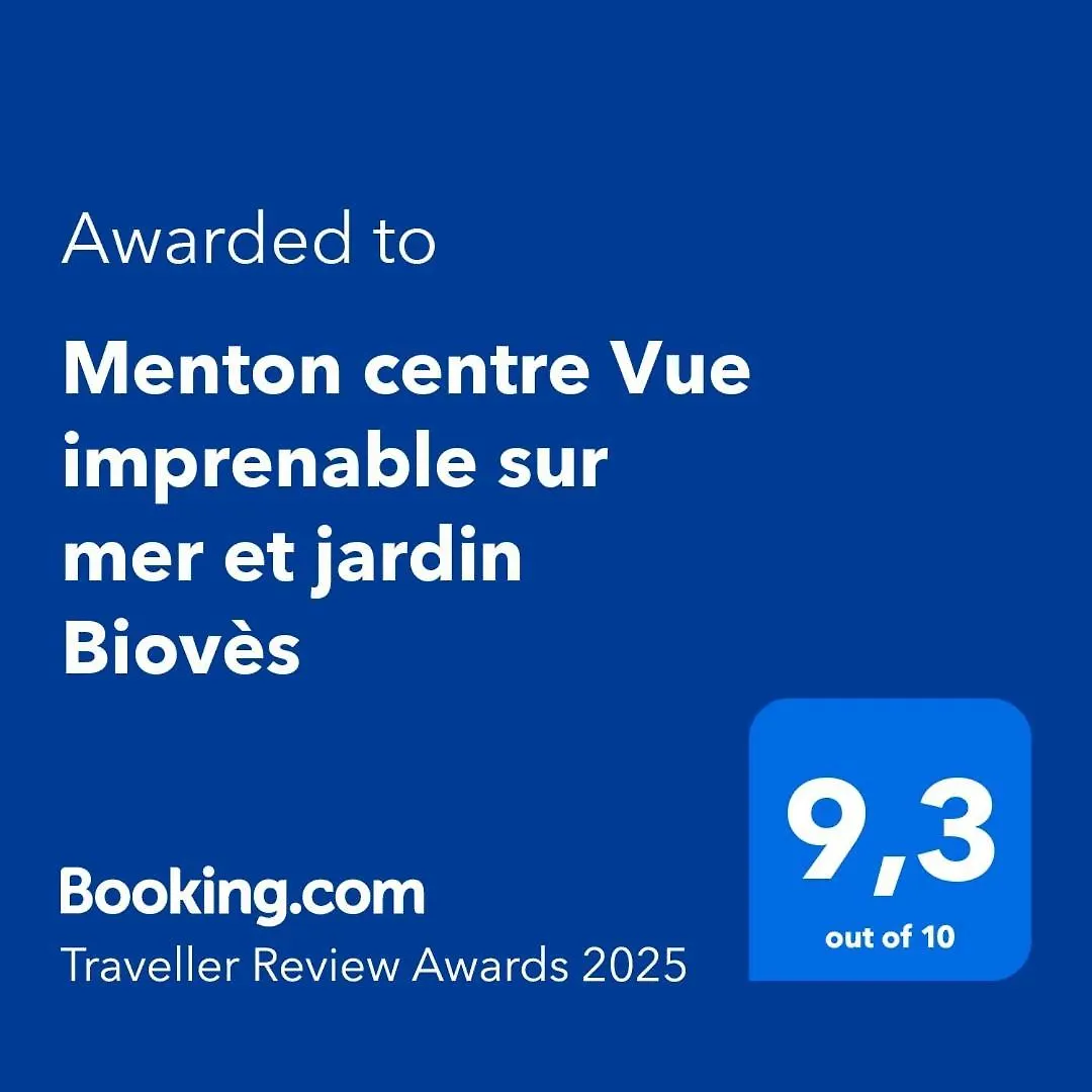Menton Centre Vue Imprenable Sur Mer Et Jardin Bioves France
